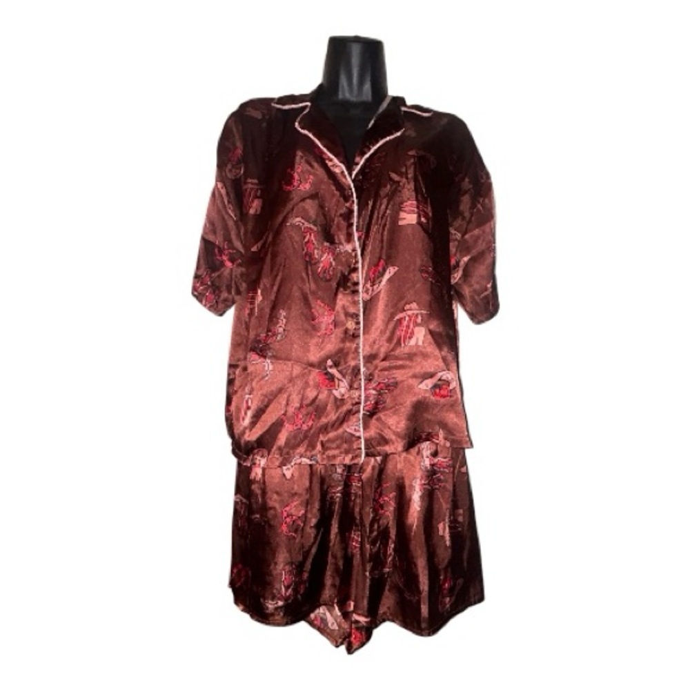 Western pajama top and bottom. Medium.